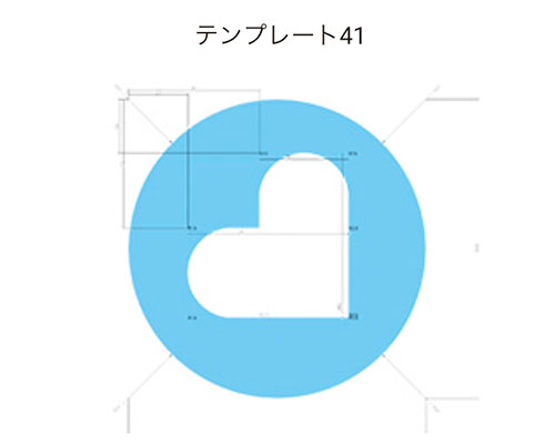 アクリル板 加工図面テンプレート41