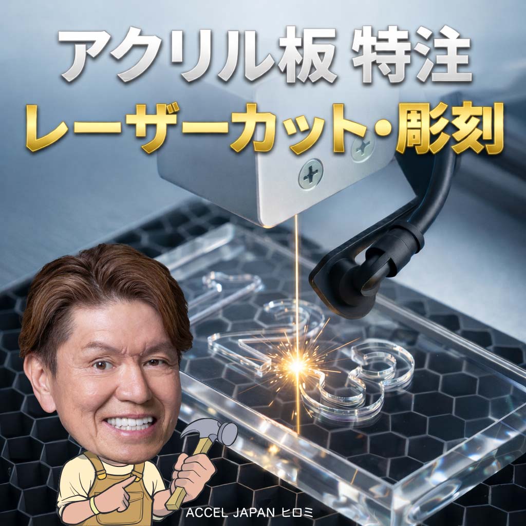 アクリル板 レーザー加工（カット・彫刻）｜個人制作、特注は【公式
